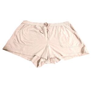 Athleta Women’s Farfallon Heathered Shorts Mocha 26 Plus Drawstring Cotton Hike